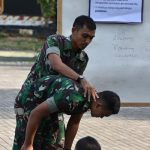 Usai Apel pagi, Personil Korem 141/Tp Laksanakan senam kerja