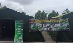 Cek kesiapan ruang rawat Isolasi Covid19 di Dankesya, Ini himbauan Danrem 141/TP