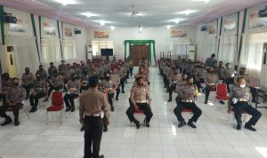 Gelar ANEV, Satlantas Polres Bone Berikan Arahan kepada personil Lantas