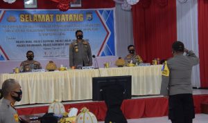 Kapolres Bone Bersama Enam Kapolres Jajaran Polda Sulsel Sambut Tim Supervisi OPS Aman Nusa II Dengan Salam Ewako