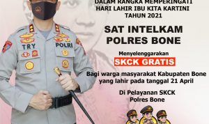 SAT INTELKAM Polres Bone Gratiskan Pembuatan SKCK di Hari Kartini