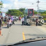 Melaju Dengan Kecepatan Tinggi, Mobil Avanza Seruduk Fortune Hingga Terbalik di Lasusua