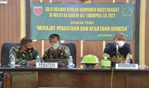 Silaturahmi dengan Komponen Masyarakat, Korem 141 angkat Tema Merajut Persatuan dan Kesatuan Bangsa