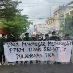 Gelar Aksi, Unsa Menggugat Desak pemerintah bubarkan PPKM dan memulangkan TKA Cina