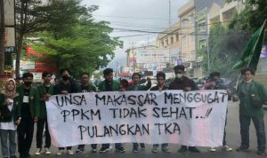 Gelar Aksi, Unsa Menggugat Desak pemerintah bubarkan PPKM dan memulangkan TKA Cina