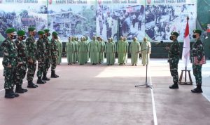 Terima Laporan Korps Kenaikan Pangkat Personelnya, Danrem 141 Ucapkan Selamat