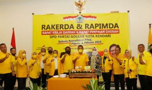 Sukseskan Konsolidasi Pilpres dan Pileg 2024, DPD Partai Golkar Kota Kendari Gelar Rakerda dan Rapimda