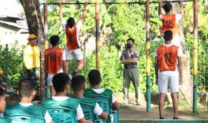 Kasrem 141 Pantau Pelaksanaan Samapta, Rik awal dan Litpers Penerimaan Calon Siswa Cata PK Gel.II TNI AD TA.2021