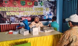 Gebrakan Serbuan Vaksianasi, Kodim Takalar Datang Langsung Ke Masyarakat