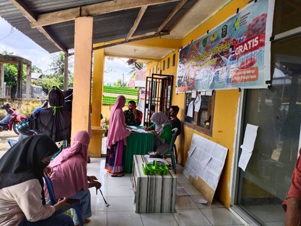 Gandeng Dinkes, Kodim Takalar Lakukan Vaksinasi Hingga Ke Pelosok Desa