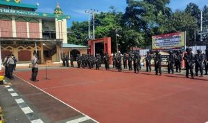 Potensi Konflik Tinggi, Dua Peleton Brimob Dikerahkan Amankan Pilkades Serentak 2021 di Takalar