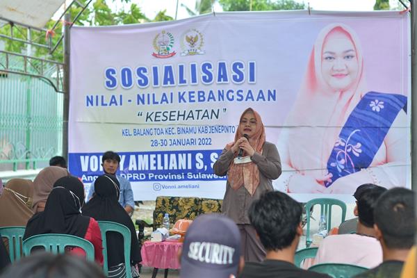 Gelar sosialisasi nilai-nilai kebangsaan di Jeneponto, Vonny Ameliani Sampaikan Ini