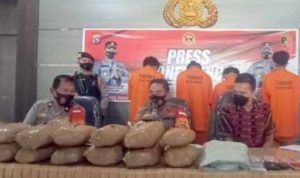 Bawa 14 Paket Besar Ganja, 4 Kurir Diringkus Satres Narkoba Polres Pasaman