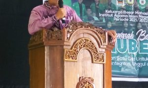 Rektor IAIN Bone Membuka MUBES Keluarga Besar Mahasiswa IAIN Bone periode 2021-2022