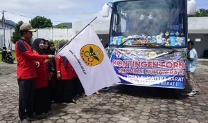 Wakil Bupati Pasaman Barat Lepas 17 Atlet IOSKI Untuk Mengikuti FORNAS 2022 di Palembang