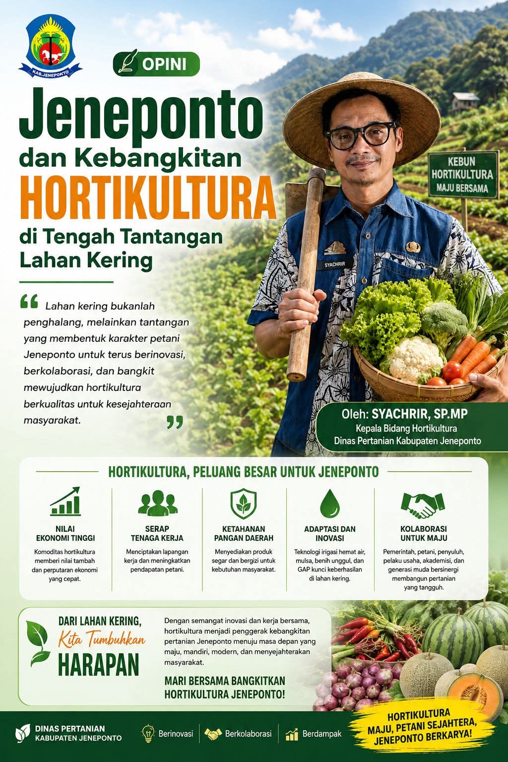 Jeneponto dan Kebangkitan Hortikultura di Tengah Tantangan Lahan Kering